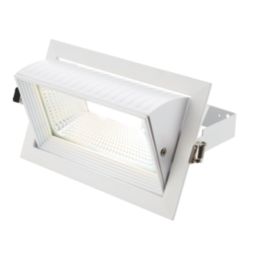 Saxby Axial Tilt Rectangular Recessed Downlight Gloss White