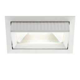 Saxby Axial Tilt Rectangular Recessed Downlight Gloss White