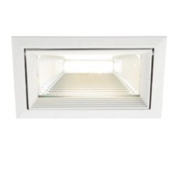 Saxby Axial Tilt Rectangular Recessed Downlight Gloss White
