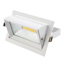Saxby Axial Tilt Rectangular Recessed Downlight Gloss White