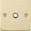 Knightsbridge Flat Plate 20A Unswitched Flex Outlet  Brushed Brass
