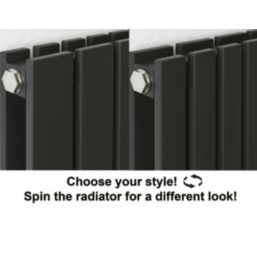 Ximax George Twist 1800mm x 350mm 3901BTU Anthracite Vertical Designer Radiator
