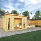 Mercia Studio 12' 6" x 9' (Nominal) Pent Timber Log Cabin