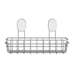 Swirl Caldew 1-Tier Bathroom Shower Basket Chrome