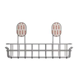 Swirl Caldew 1-Tier Bathroom Shower Basket Chrome