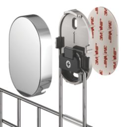 Swirl Caldew 1-Tier Bathroom Shower Basket Chrome