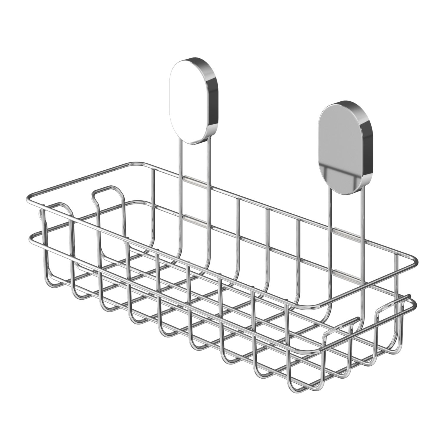 Swirl Caldew 1-Tier Bathroom Shower Basket Chrome (686YT)