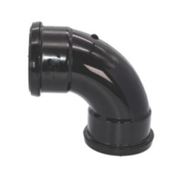 FloPlast  Push-Fit 92.5° Double Socket Bend Black 110mm