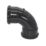 FloPlast  Push-Fit 92.5° Double Socket Bend Black 110mm