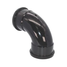 FloPlast  Push-Fit 92.5° Double Socket Bend Black 110mm