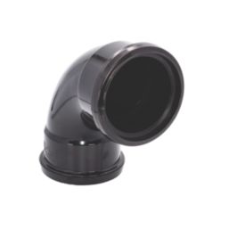 FloPlast  Push-Fit 92.5° Double Socket Bend Black 110mm