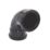 FloPlast  Push-Fit 92.5° Double Socket Bend Black 110mm