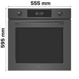 Cooke & Lewis  Multi-Function Oven Black 595mm x 595mm