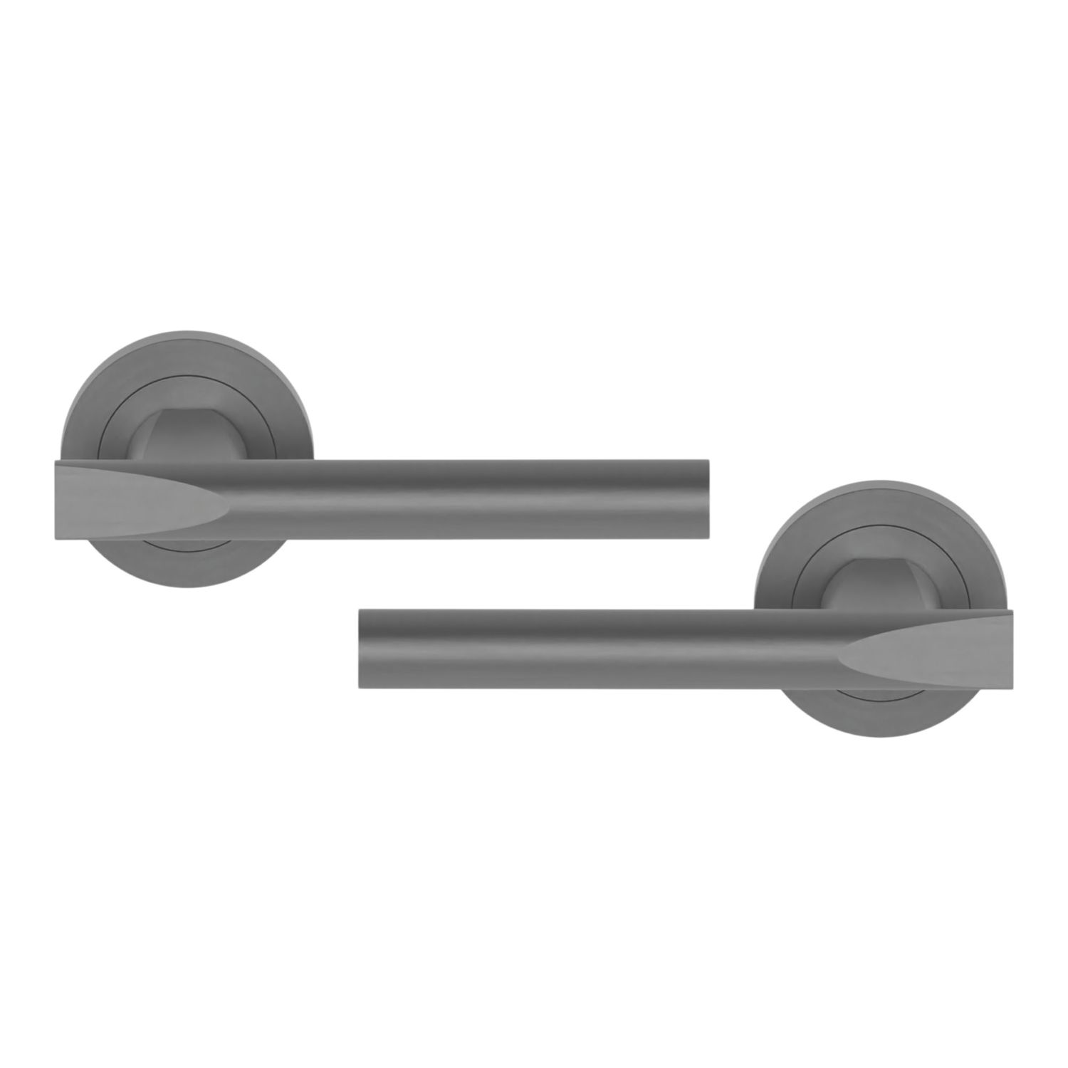 Cooke & Lewis Wembrit Lever on Rose Door Handles Pair Titanium (687CM)