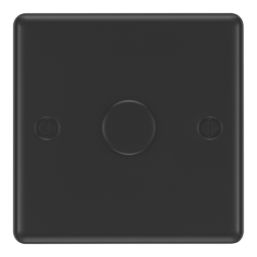 LAP  1-Gang 2-Way LED Dimmer Switch  Matt Black with Colour-Matched Inserts