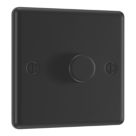LAP  1-Gang 2-Way LED Dimmer Switch  Matt Black with Colour-Matched Inserts