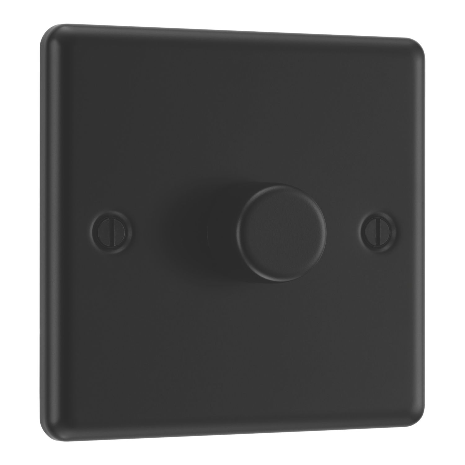 LAP 1-Gang 2-Way LED Dimmer Switch Matt Black with Colour-Matched Inserts (687CN)