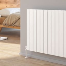 Reina Piatto Single 600mm x 1045mm 2675BTU White Horizontal Designer Radiator