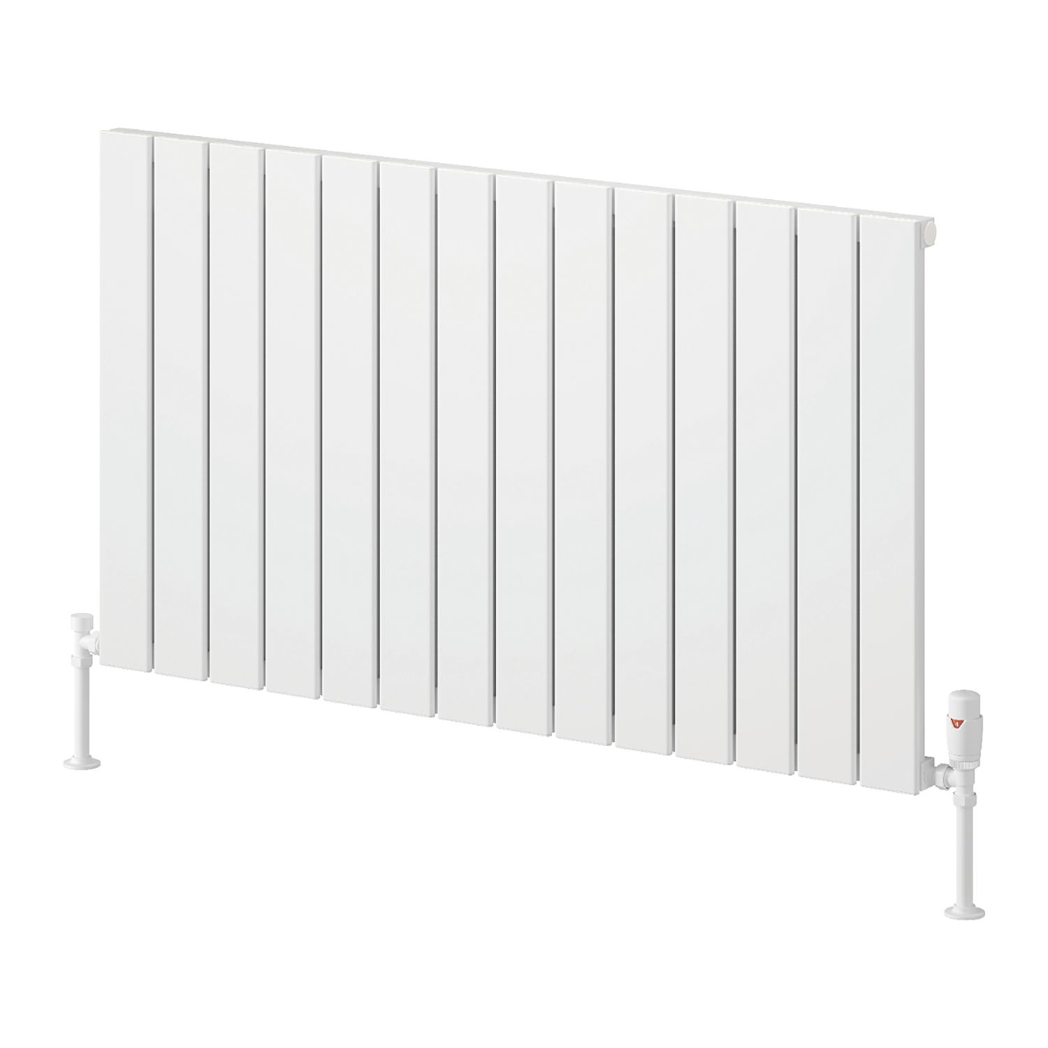 Reina Piatto Single 600mm x 1045mm 2675BTU White Horizontal Designer Radiator (687EE)