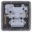 Schneider Electric Lisse Deco 13A 1-Gang SP Switched Plug Socket Mocha Bronze  with Black Inserts