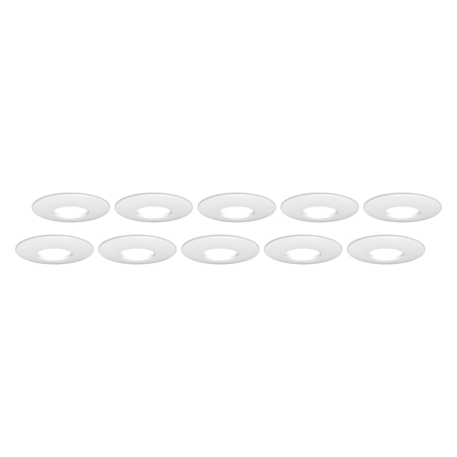 4lite Fixed Fire Rated Downlights White 10 Pack (687GR)