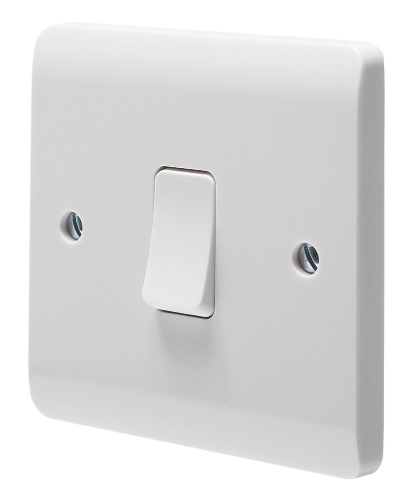 Crabtree Instinct 10AX 1-Gang Intermediate Switch White - Screwfix