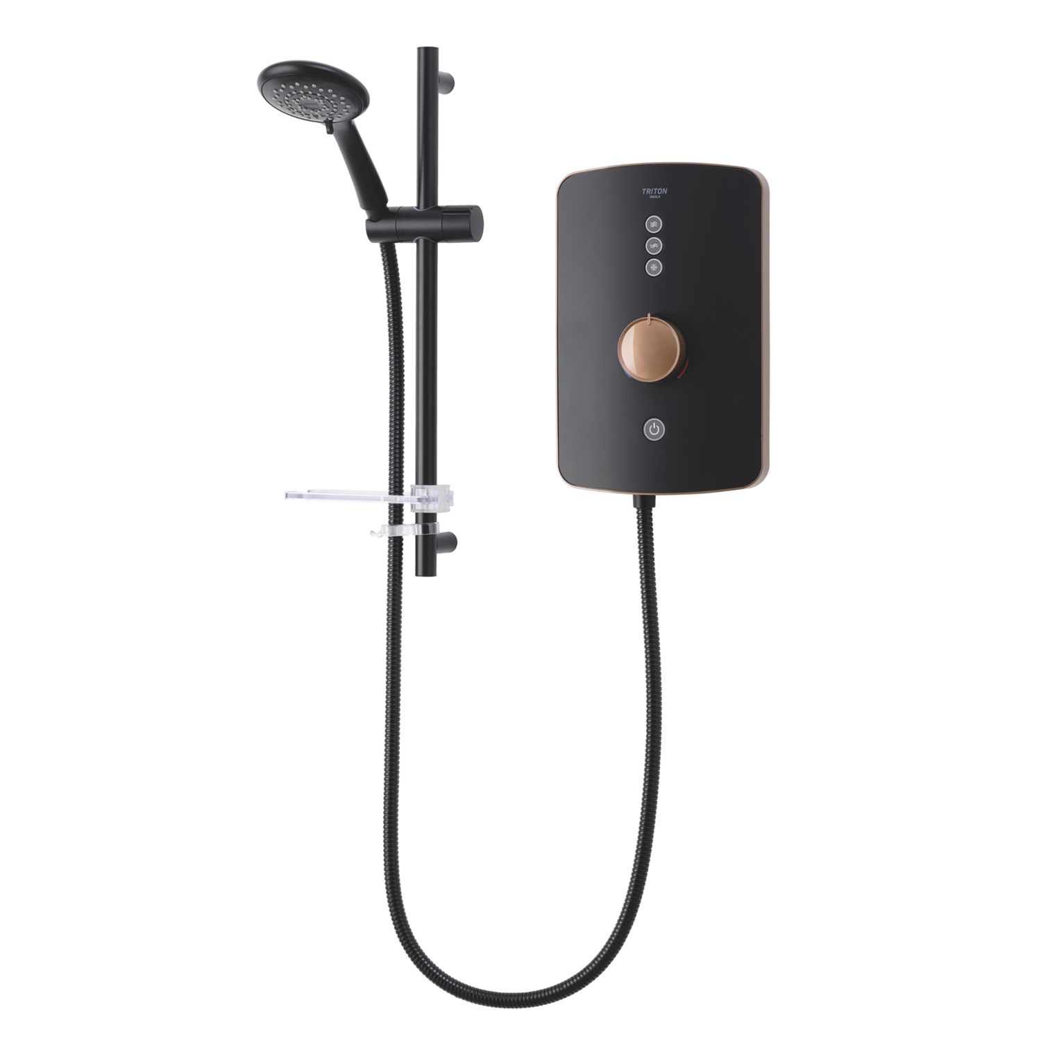 Triton Amala Black with Copper Accents 8.5kW Electric Shower (687JF)