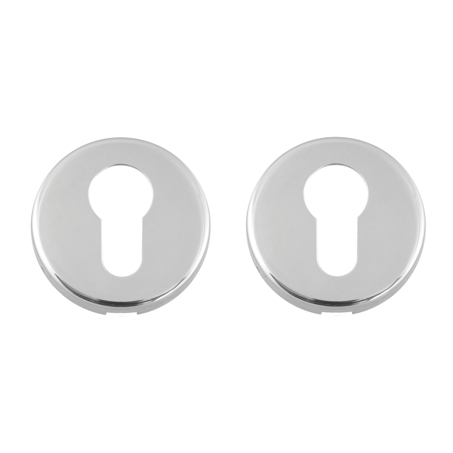 Eclipse Fire Rated Euro Escutcheon (Pair) Polished Stainless Steel 52mm (687KW)