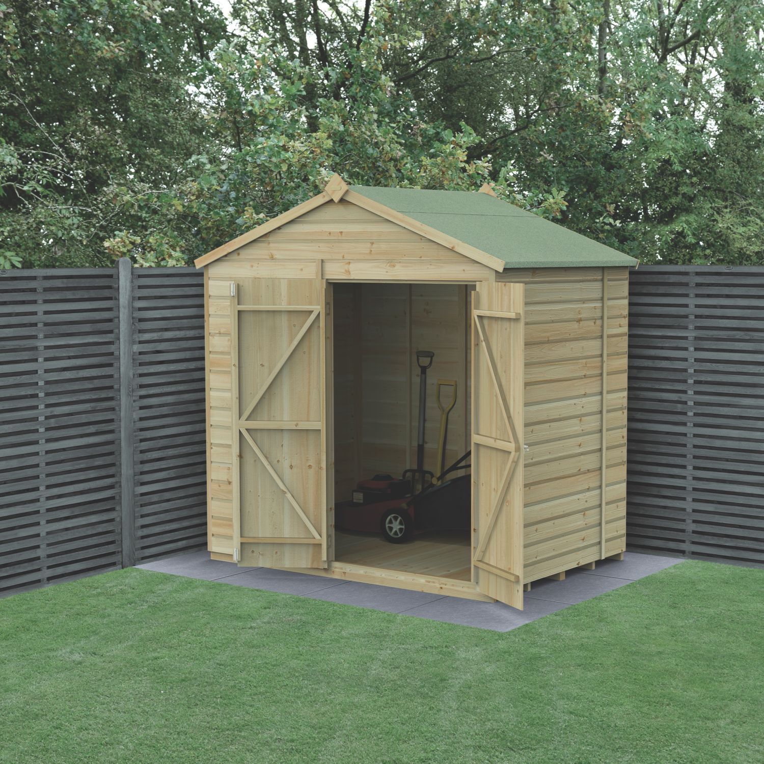 Forest Beckwood 7' x 5' (Nominal) Apex Shiplap Timber Shed (687RG)
