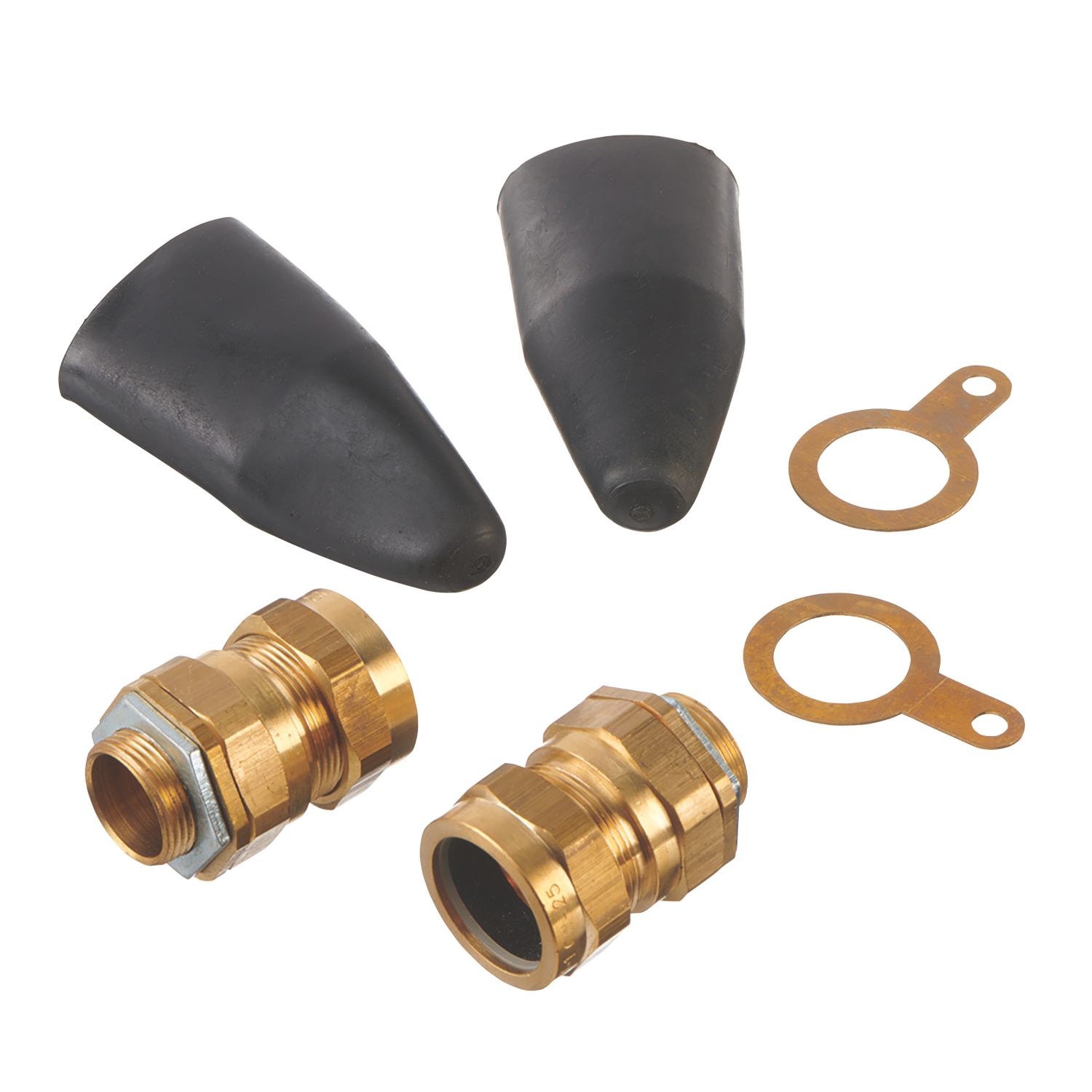 Vimark Brass External Gland Kit 25mm Black 2 Pack (687VT)