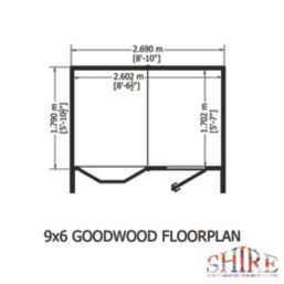 Shire Goodwood 9' x 6' (Nominal) Apex Shiplap T&G Timber Summerhouse