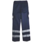 Pro RTX High Visibilty  Cargo Trousers Navy 40" W 31" L