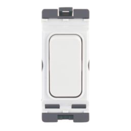 Hager Sollysta WMGS12 20AX Grid SP Control Switch White  with White Inserts