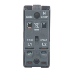 Hager Sollysta WMGS12 20AX Grid SP Control Switch White  with White Inserts