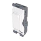 Hager Sollysta WMGS12 20AX Grid SP Control Switch White  with White Inserts