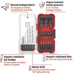 Einhell  Metal Drill & Screwdriver Bit Set 18 Pieces