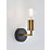 Knightsbridge SENA Decorative Wall Light Matt Black & Brushed Gold