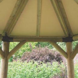 Forest POG51MTTIN 17' x 12' 6" (Nominal) Hip Timber Gazebo with Assembly