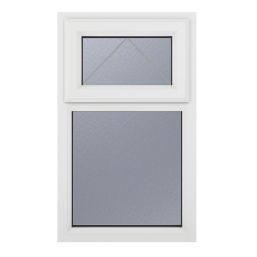Crystal  Top Opening Obscure Triple-Glazed Casement White uPVC Window 1040mm x 1190mm