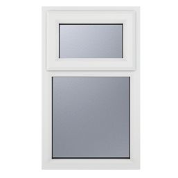 Crystal  Top Opening Obscure Triple-Glazed Casement White uPVC Window 1040mm x 1190mm