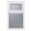 Crystal  Top Opening Obscure Triple-Glazed Casement White uPVC Window 1040mm x 1190mm