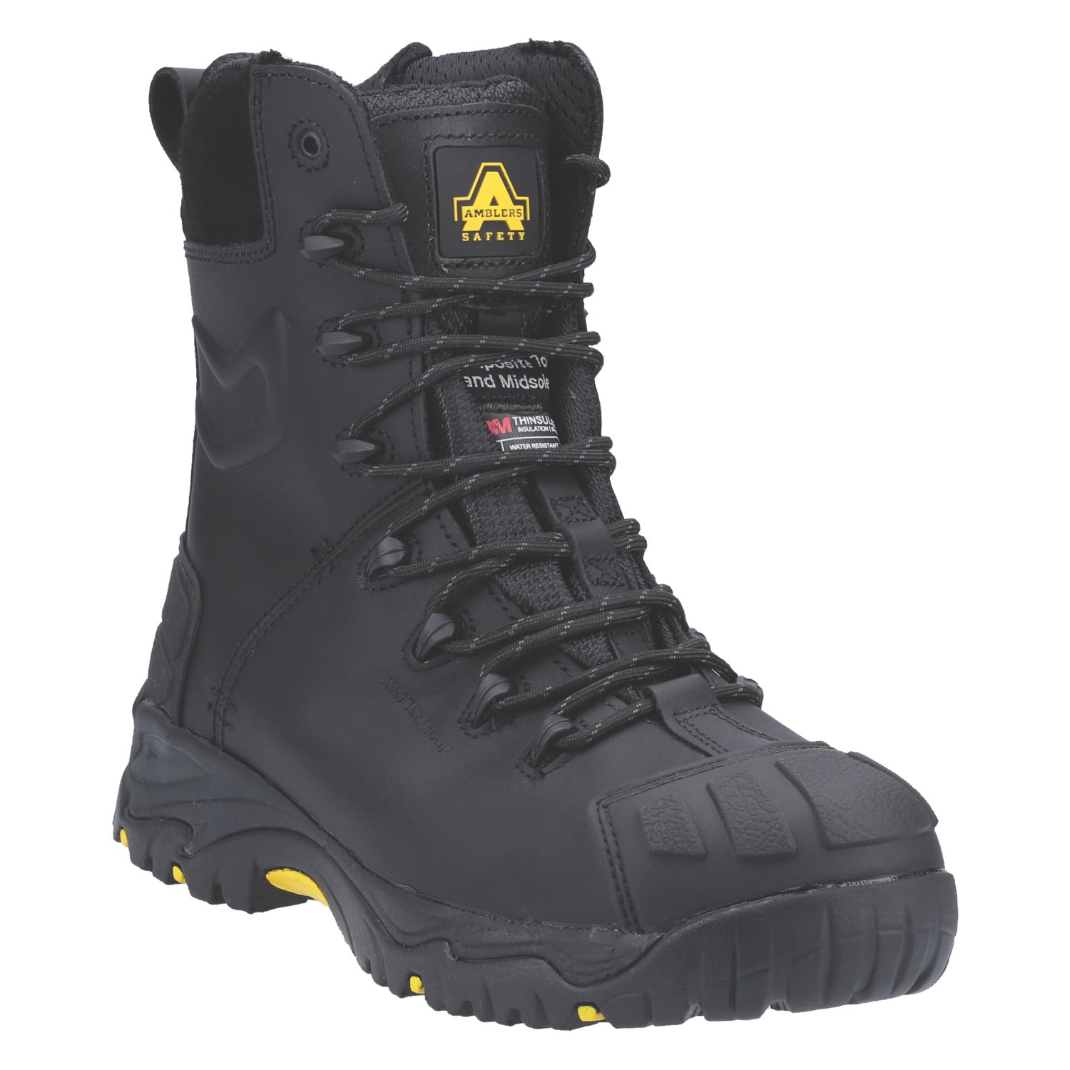 Amblers FS999 Size 13 Black Waterproof Safety Boots (688JV)