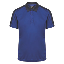 Regatta Contrast Coolweave Polo Shirt New Royal / Navy Large 46" Chest