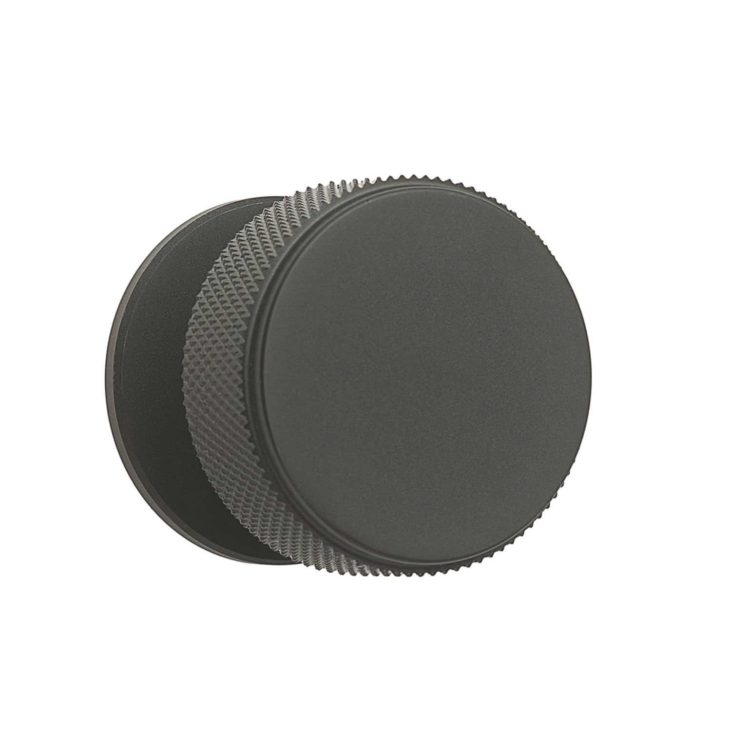 Elite Knobs & Handles Kensington Knurled Cabinet Knob Matt Black 35mm (688KK)
