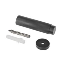 Eclipse Cylindrical Linear Wall Mounted Projection Door Stop 20 x 83mm Matt Black