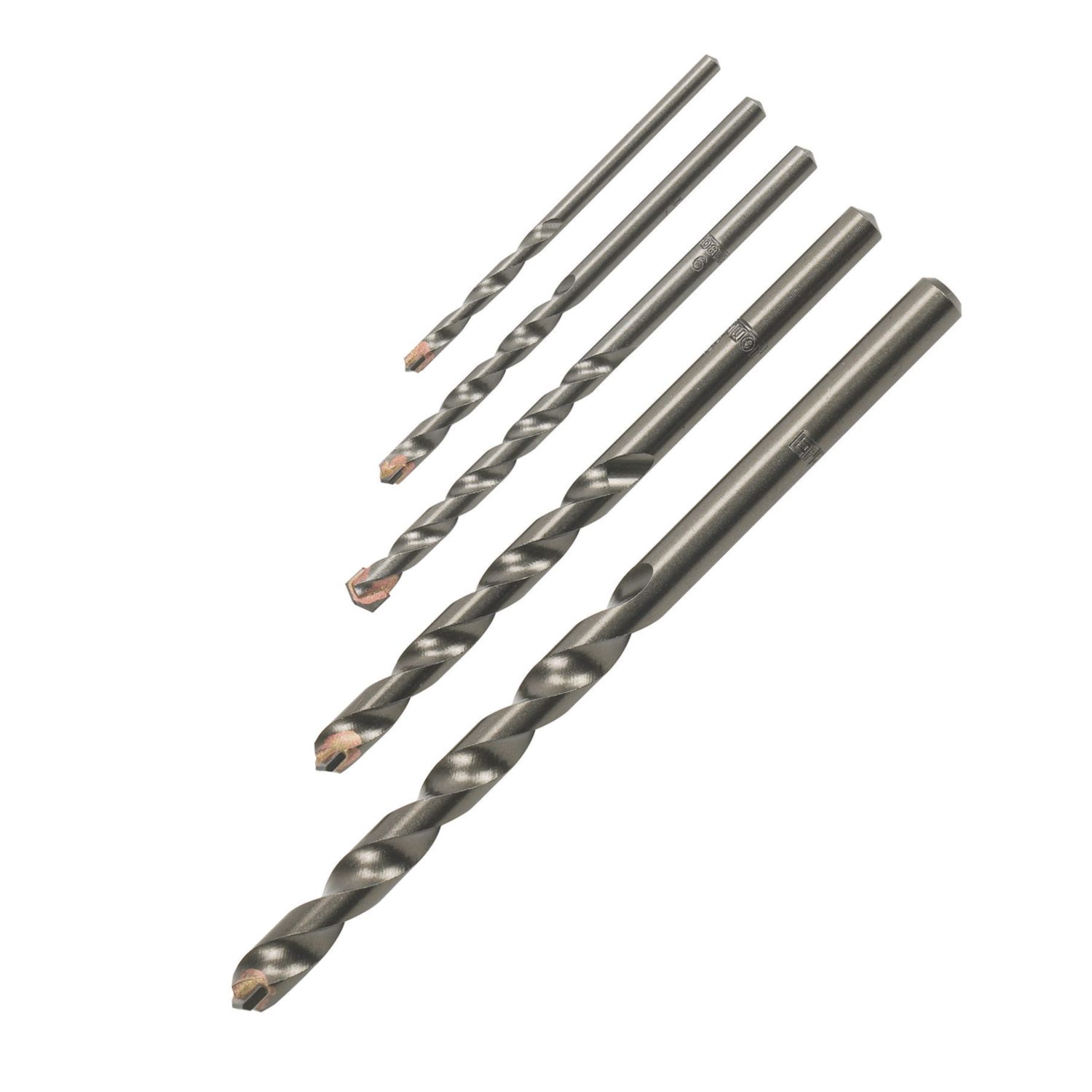 Erbauer Straight Shank Masonry Drill Bits 5 Piece Set (688PH)