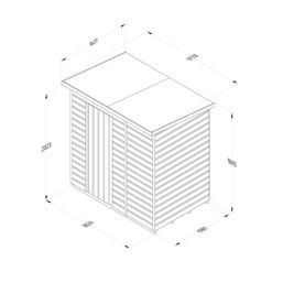 Forest Beckwood 6' x 4' (Nominal) Pent Shiplap Timber Shed