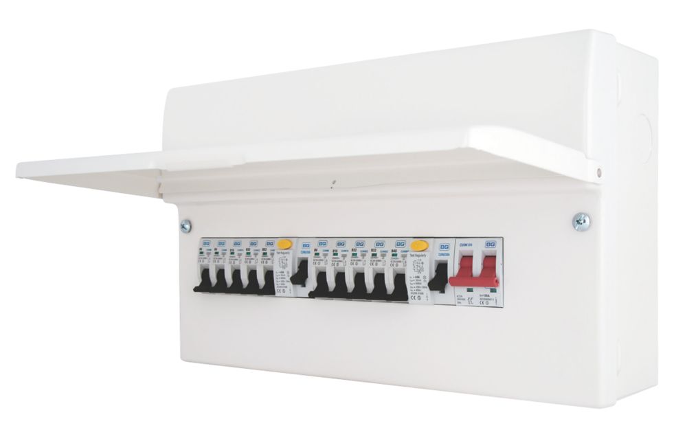 Refurb British General Fortress 16-Module 10-Way Populated High Integrity Dual RCD Consumer Unit