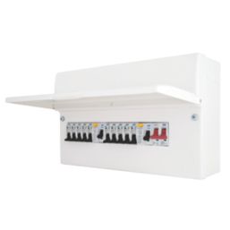 Refurb British General Fortress 16-Module 10-Way Populated High Integrity Dual RCD Consumer Unit