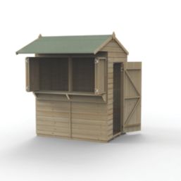 Forest  6' x 4' (Nominal) Reverse Apex Shiplap Timber Bar & Garden Store with Assembly